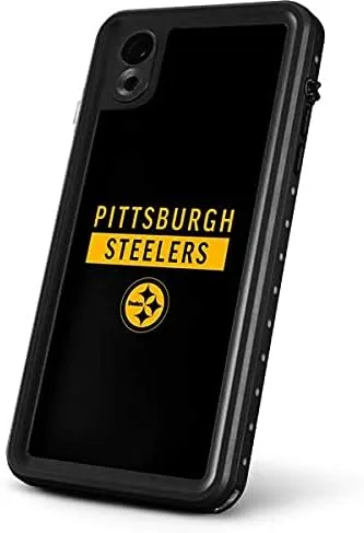 Vista 3 de Skinit - Carcasa impermeable para iPhone XR, diseño de los Pittsburgh Steelers, color negro