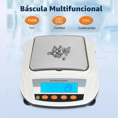 Vista 5 de Bonvoisin Balanza electrónica recargable de la balanza 3000gX0.0.04 oz del laboratorio Balanza analítica de la precisión Balanza de laboratorio