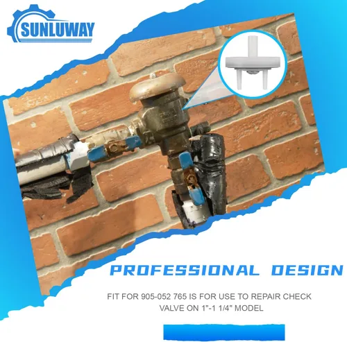 Vista 2 de 905-052 765 Kit de reparación de conjunto de válvula de retención, apto para Febco Modelo 1"-1-1/4" en interruptor de vacío a presión (blanco)