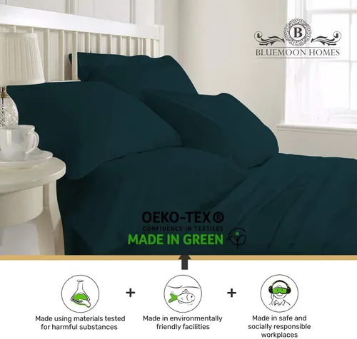 Vista 74 de 100% Cotton Pillow Covers for Queen/Standard Size Pillows - Set of 2 Sateen Pillowcases - Egyptian Cotton Pillow Cases with Long Staple Cotton for