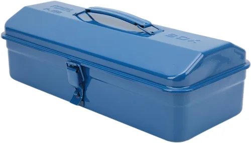 Vista 8 de Portable Tool Storage Box Large Capacity Steel Tool Organizer Toolbox for Car Auto Repair Tools Blue 13.8x5.9x4.3in