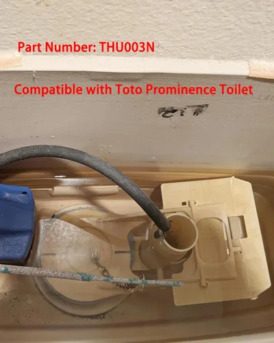 Vista 4 de Conjunto de válvula de descarga de inodoro reemplaza piezas THU128 compatible con tanque de inodoros de una pieza Toto Dorian # CST914#CST904