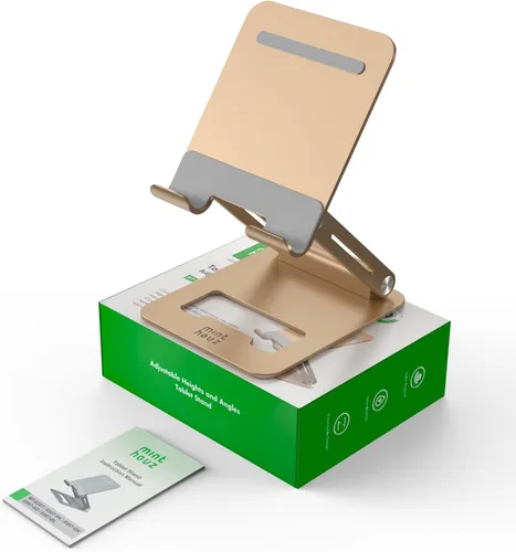 Vista 8 de Minthouz Soporte para tableta, soporte ajustable multiángulo para tableta, soporte de aluminio para iPad compatible con iPhone 17, 16, 15, 14, 13