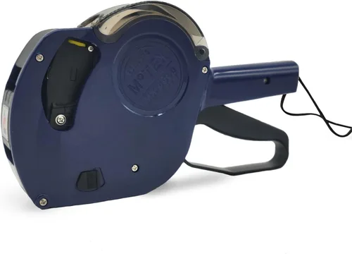 Motex MX-5500 Nueva Versión Pistola Etiquetadora de Precio de 1 Línea de 8 Dígitos – 1,000 Etiquetas Adhesivas Blancas Precargadas y Marcador