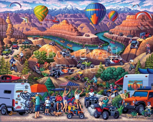 Vista 2 de Red Rock Adventure by Boardwalk - Rompecabezas de 500 piezas para adultos, fabricado en Estados Unidos