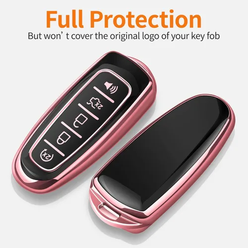 Vista 3 de Sindeda para Ford Funda para Llavero con Llavero de Protección Completa Suave Funda para Llavero Compatible con Ford C-Max Edge Escape Expedition