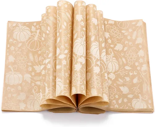 Vista 12 de Tenare 150 hojas de papel encerado de Halloween para otoño, hojas de arce