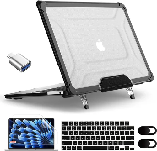 Vista 15 de Funda MEEgoodo para MacBook Air de 15 pulgadas 2025 2024 2023, Funda Compatible con Modelo (A3241/A3114/A2941) con Chip M4/M3/M2, Carcasa Rígida