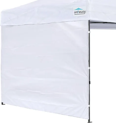 Pared solar para toldo desplegable de 10 x 10, pared lateral de tienda de campaña instantánea, 1 paquete solo de pared lateral (blanco)