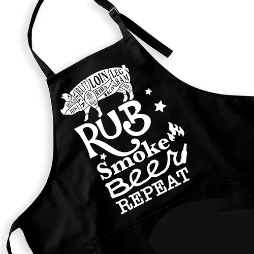 Vista 16 de Funny Aprons Black Kitchen Chef Apron, 2 Pockets Adjustable Neck Strap for Cooking Baking BBQ Birthday Gifts