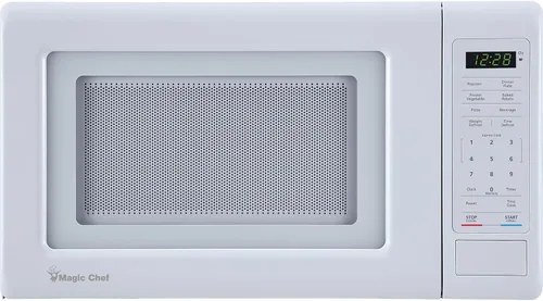 Magic Chef Microondas de encimera de 0.7 pies cúbicos en blanco