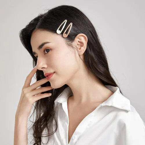 Vista 4 de Dofash Pinzas para el cabello a presión de metal, 2.0 in, accesorios básicos para el cabello, pinzas para el cabello de estrella, 12 piezas