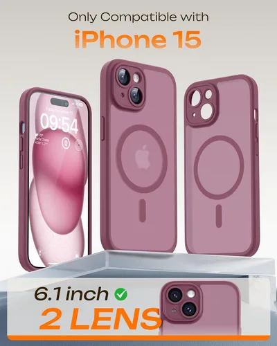 Vista 685 de TOCOL Funda para iPhone 11, compatible con Magsafe, protección completa de cámara, imanes integrados, protección contra caídas, funda translúcida