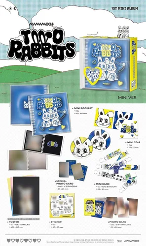 Vista 8 de (MINI CD Ver.!!!) MAMAMOO+ TWO RABBITS 1st Mini Album (Incl. First Press Folded Poster) K-POP SEALED