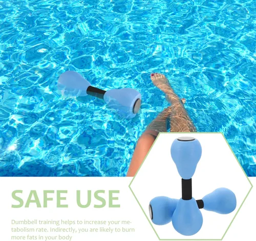 Vista 5 de BESPORTBLE Mancuernas de agua ajustables de EVA para ejercicio de piscina, pesas acuáticas interactivas para entrenamiento de fitness
