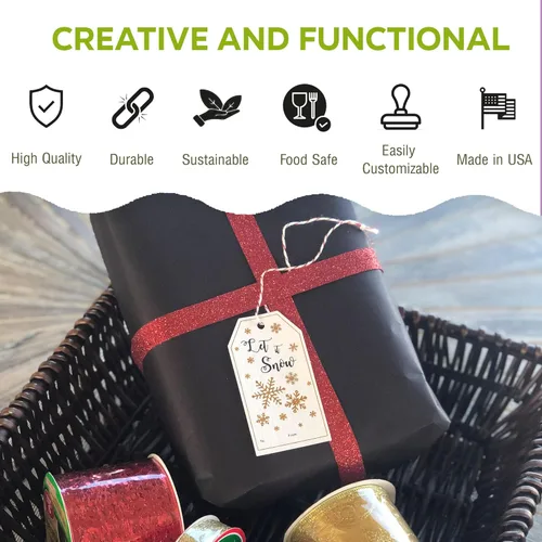 Vista 3 de Rollo de papel kraft negro, 100% reciclable, rollo de papel negro para construcción y manualidades, 17.75 pulgadas x 200 pies