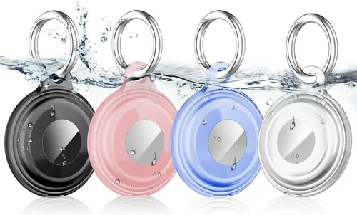 Vista 12 de Paquete de 2 llaveros Airtag para Apple Air Tag IPX8 impermeables con cubierta protectora a prueba de golpes 360 de cuerpo completo, resistente a