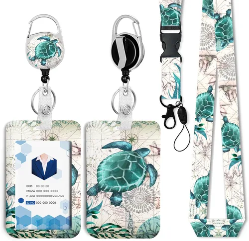 Vista 11 de Soporte de insignia negro con carrete retráctil y cordón separable, clips de insignia, carrete retráctil de alta resistencia, llavero, soporte