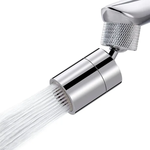 Hibbent Aireador de Grifo de Doble Función Certificado NSF/ANSI/CAN 61, Aireador de Fregadero de Cocina de Gran Ángulo Giratorio con Certificación