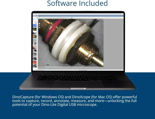 Vista 5 de Dino-Lite Microscopio digital USB AF3113T - 0.3MP, 20x -50x, ampliación óptica 200x, medición, compatible con WF-20, software WindowsMac incluido