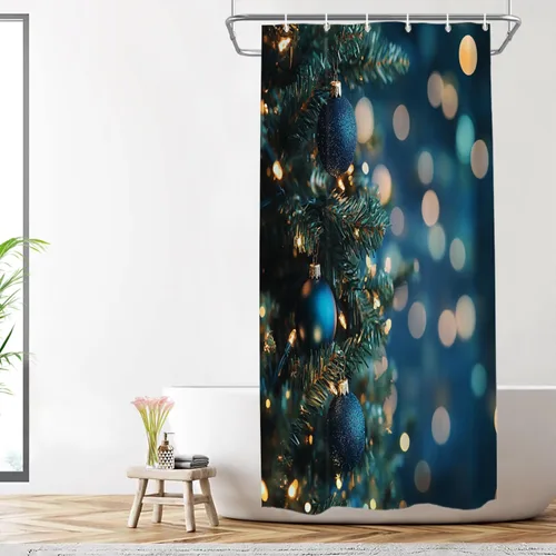 Vista 760 de Shrahala Father and Child Embracing No Hooks Shower Curtain with Snap in Liner Set, Tender Moment Captured Bathroom Décor Polyester Fiber Waterproof