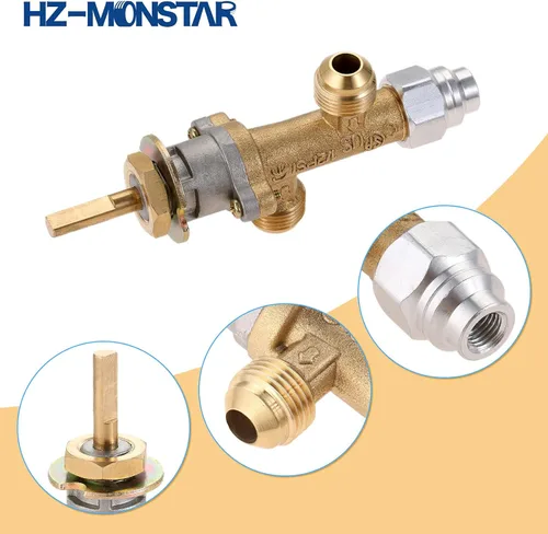 Vista 6 de Low Pressure LPG Propane Gas Fireplace Fire Pit Flame Failure Safety Control Valve Kit with Igniter Assembly Fire Pit Igniter, Push Button Ignition