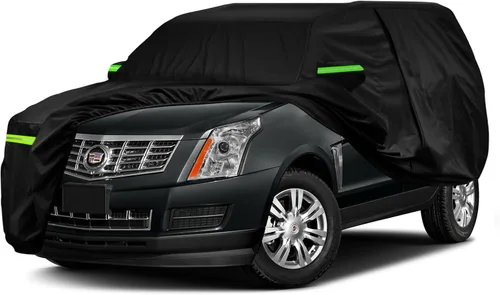 Vista 13 de Fundas impermeables para coche de reemplazo para Cadillac ATS/ATS-V 2013-2019, funda para todo clima de 6 capas con puerta con cremallera y bandas a
