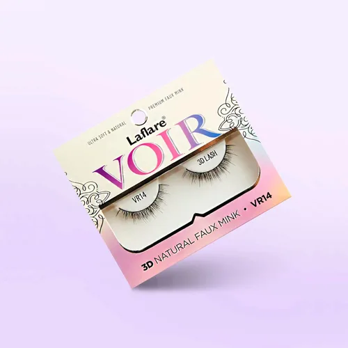 Vista 4 de Laflare 3D Nature Faux Mink VOIR Eyelashes, Ultra Soft, Light, Wispy, Knitted, Natural Looking, Reusable, Professional Easy to Apply Eyelashes - 3