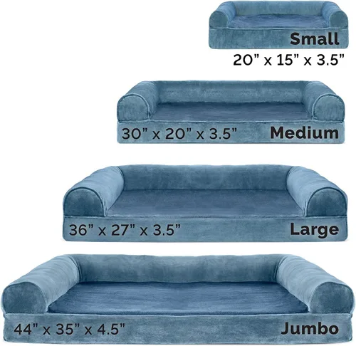 Vista 99 de Furhaven - Cama ortopédica para perros, estilo sofá, acolchada, con funda extraíble y lavable, color gris hierro, tamaño jumbo plus (XXL)