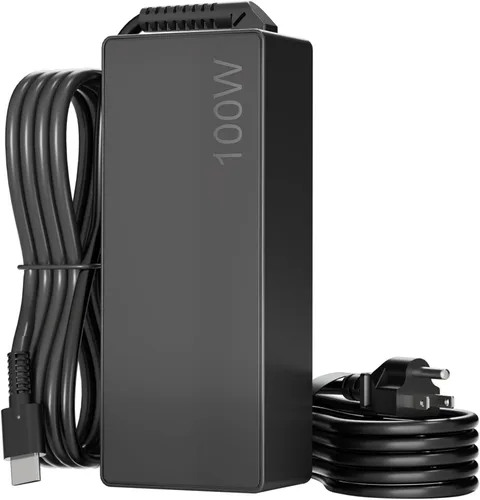 Cargador universal USB-C para laptop de 100 W compatible con Lenovo, Acer, HP, Dell, MacBook, ASUS, Samsung, Google y más computadoras tipo C Negro1