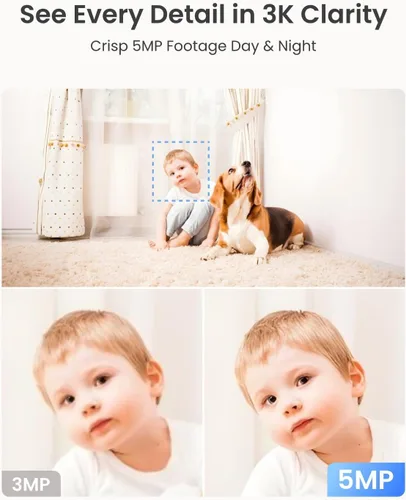 Vista 2 de REOLINK E1 Pro (negro) cámara PT de 3K Wi-Fi para interiores para monitoreo de bebés y mascotas, seguimiento automático, visión nocturna de 5MP