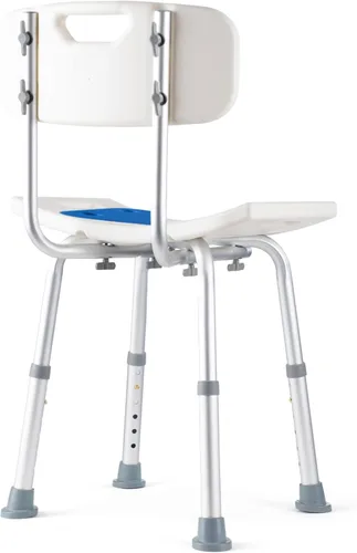 Vista 2 de Dr. Kay's Silla de ducha de altura ajustable para ducha interior, taburete de baño resistente de 350 libras para bañera, banco de baño de seguridad