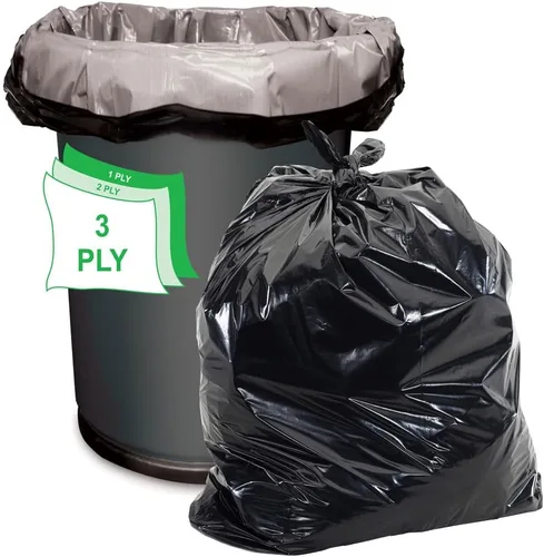 Vista 2 de Aluf Plastics Bolsas de basura de plástico de baja densidad de 38 x 58 pulgadas (100 unidades) para el hogar, cocina, oficina, comercial