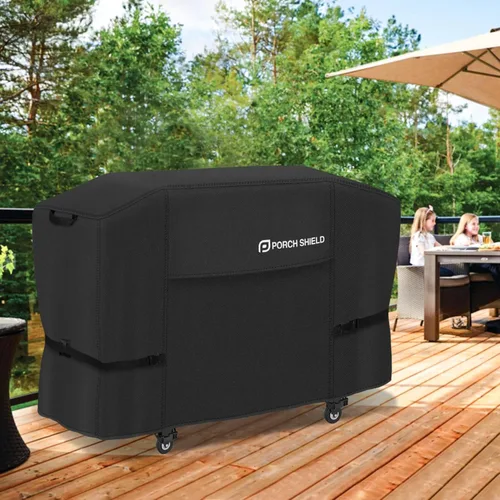 Vista 8 de Porch Shield Cubierta de parrilla de gas 600D de 28 pulgadas impermeable y resistente a la decoloración, se adapta a la estación de cocción