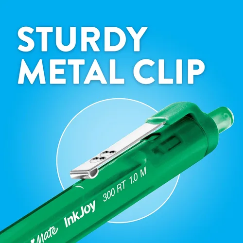 Vista 8 de Paper Mate InkJoy 300RT - Bolígrafos retráctiles, punta media, color negro, 12