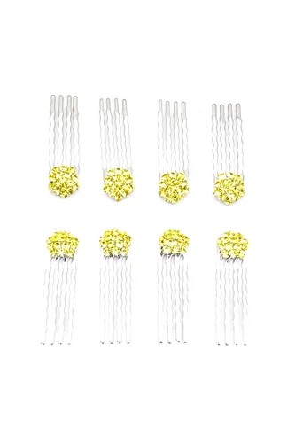 Vista 13 de Soho SAM01A-2002 - Juego de accesorios para el cabello, 8 piezas de diadema decorativa de cristal para mujeres y niñas, transparente