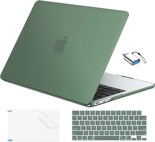 Vista 10 de EooCoo Funda compatible con MacBook Air de 13 pulgadas M5 2026-2022 M4 M3 M2 modelo A3449 A3240 A3113 A2681, Mac Air de 13.6 pulgadas, carcasa