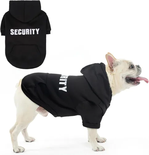 Vista 26 de SCENEREAL Sudaderas con capucha de seguridad para perros de tamaño pequeño, mediano y grande, ropa de felpa cepillada con gorro, abrigo de algodón