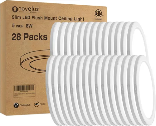 Vista 20 de Lámpara de techo de montaje empotrado de 5.4 pulgadas regulable con ETL CERT, luces LED blancas de 5000 K, lámpara de techo redonda ultrafina