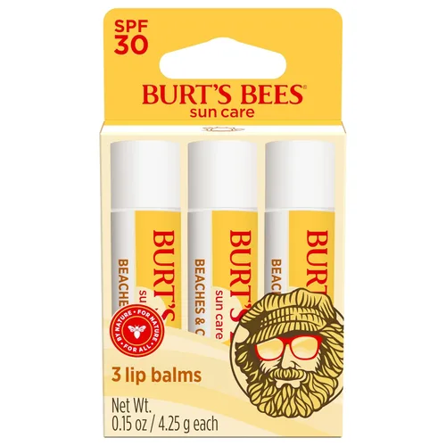 Vista 16 de Burt's Bees Bálsamo labial SPF 30, Island Getaway - Coco Loco, Beaches & Cream, Tropic Like It's Hot, cuidado solar resistente al agua, tratamiento