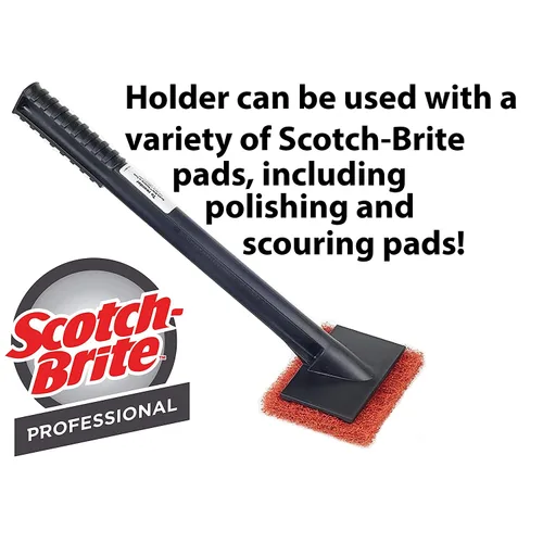 Vista 5 de 3M Scotch-Brite Limpieza de Plancha, Almohadilla de Fregado de Servicio Pesado de Limpieza Rápida, 4 x 5.25 pulgadas, 6 Almohadillas/Paquete, Para