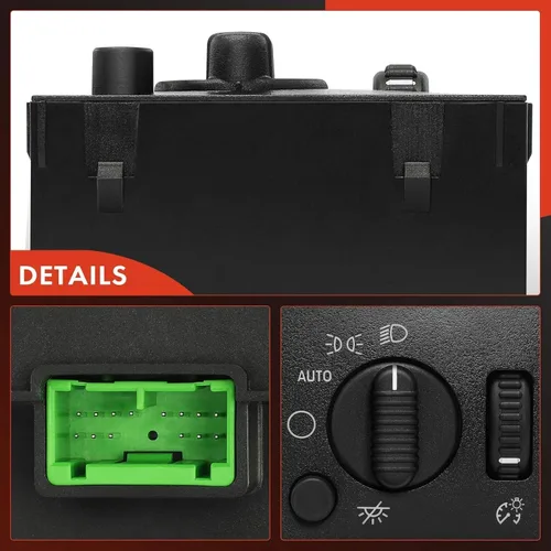 Vista 8 de A-Premium Interruptor de faro delantero para Chevy Silverado Avalanche Suburban Tahoe y GMC Sierra Yukon XL y Cadillac Escalade, sustituye a