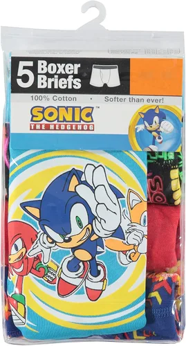 Vista 2 de Sonic the Hedgehog Boys Boxer Briefs available in 4-Pk 5-Pk and 7-Pks sizes 4 6 8 10 and 12