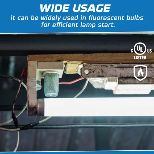 Vista 6 de OHLECTRIC Arrancador de lámpara fluorescente - Ofrece arranque sin parpadeo - Arranque de bombilla duradero - Cumplimiento FS-4 Rohs - Piezas