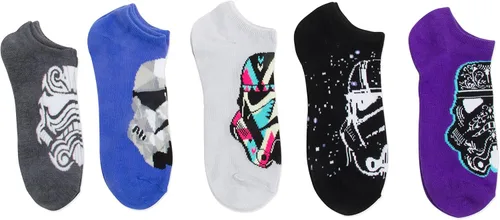 Vista 2 de STAR WARS womens Classic 5 Pack No Show Ankle Socks