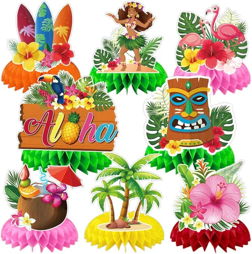 Vista 12 de JULMELON 8 piezas de decoración de mesa del 4 de julio, centros de mesa 3D de doble cara del 4 de julio para mesas, decoración patriótica