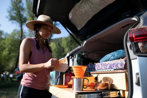 Vista 5 de ust Flexware plegable para café con diseño fuerte, flexible, compacto, sin BPA y sello de tapa para senderismo, mochileros, camping y supervivencia