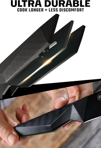 Vista 3 de Dalstrong - Shadow Black Series - Cuchillo de acero HC alemán con revestimiento de nitruro de titanio negro