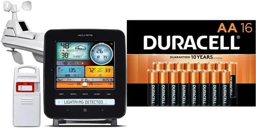 Vista 8 de AcuRite Estación meteorológica profesional Iris (5 en 1) con pantalla LCD y detección de rayos y actualización Iris 06003 PRO+ para sensor