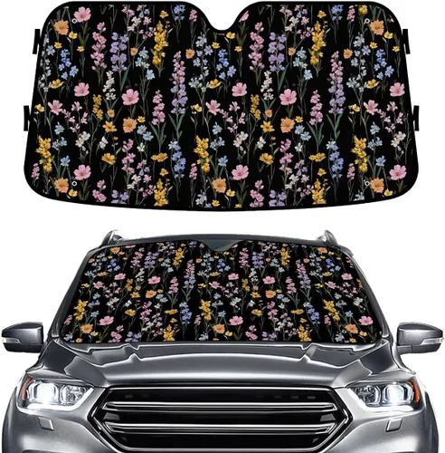 Vista 23 de GENANY Eagle - Parasol para parabrisas de automóvil, SUV, camión (55 x 30 pulgadas), parasol patriótico para parabrisas, protectores para ventanas